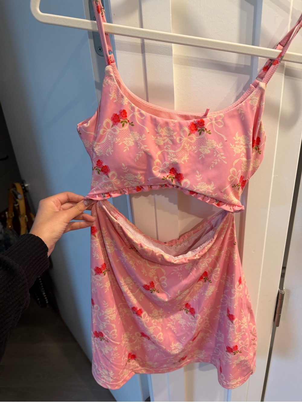 Loveshackfancy Pink Floral Cutout workout wear